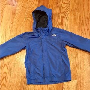 Boys NorthFace Blue Raincoat Size 6